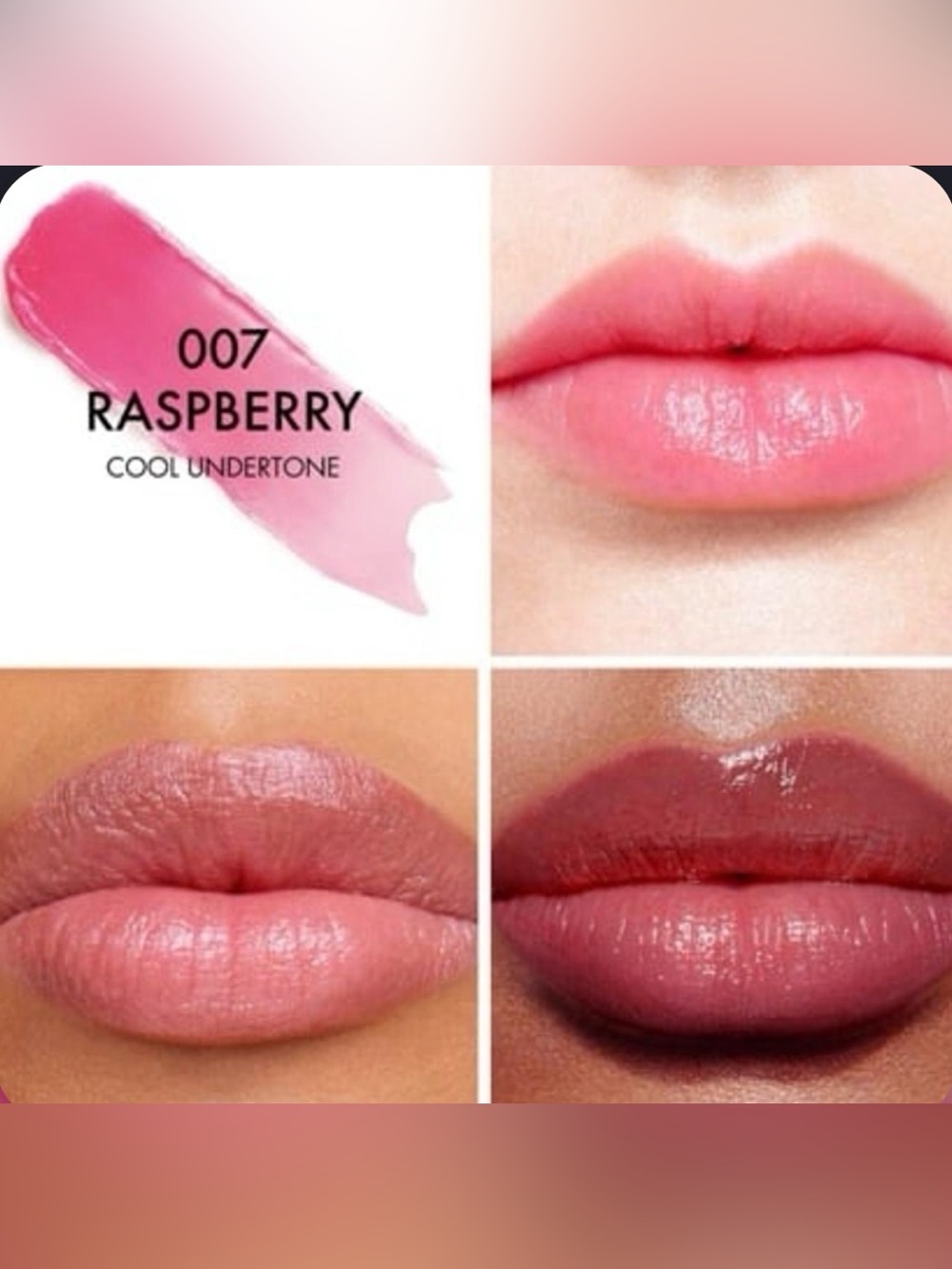 New **Dior Lip Addict Lip Glow*in 007 RASPBERRY 1.6g-0.05Oz - Picture 3 of 8